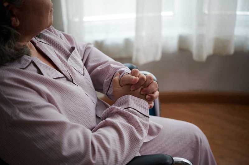 Senior woman in nursing home