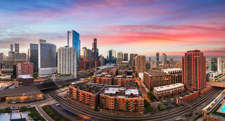 Chicago, Illinois, USA Downtown Cityscape
