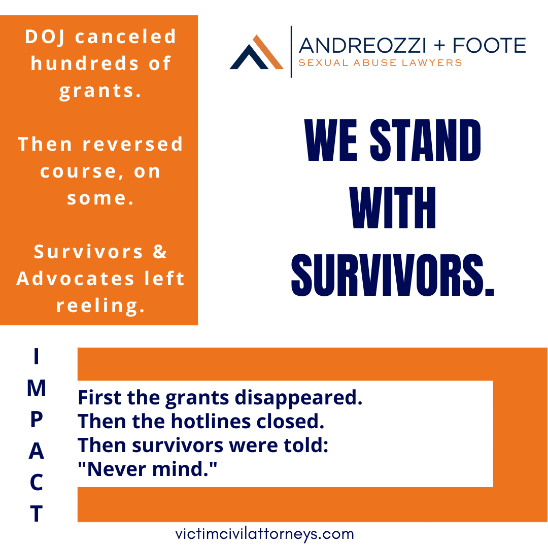 Andreozzi + Foote Stand with survivors