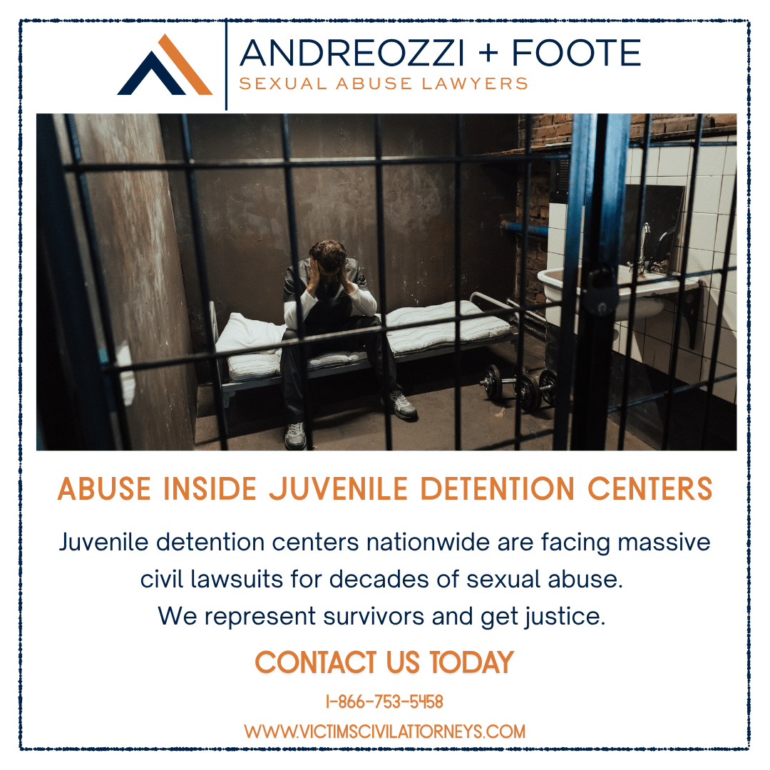 An Abused juvenile behind bars looking distresses