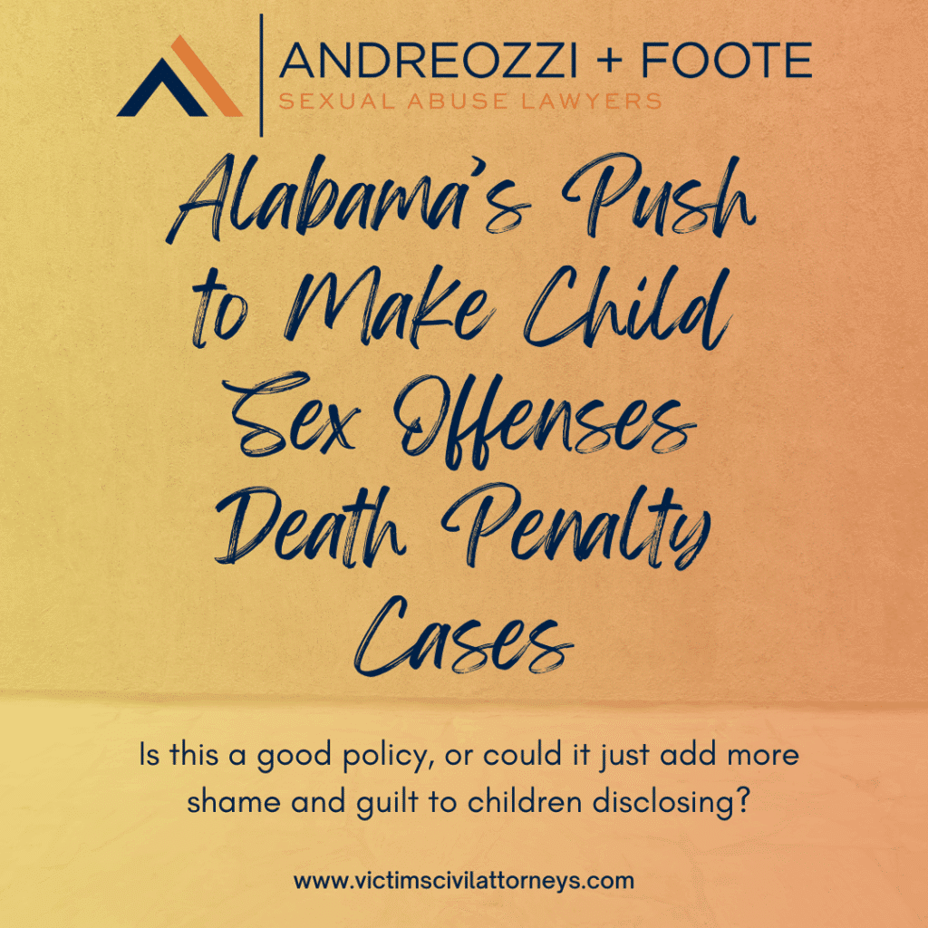 a graphic written about Alabama's death penalty for child sex offenses