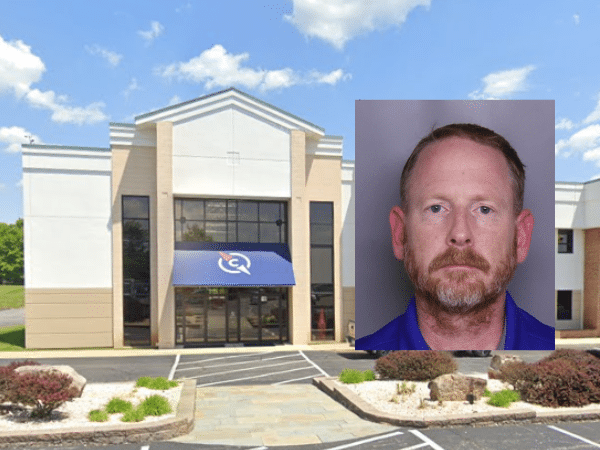 Exterior of Central Christian in Baltimore, Maryland, where Thomas “Tommy” George Pinkerton Jr. worked as a youth pastor. Inset photo of Pinkerton, who is facing 24 charges related to sexual abuse.