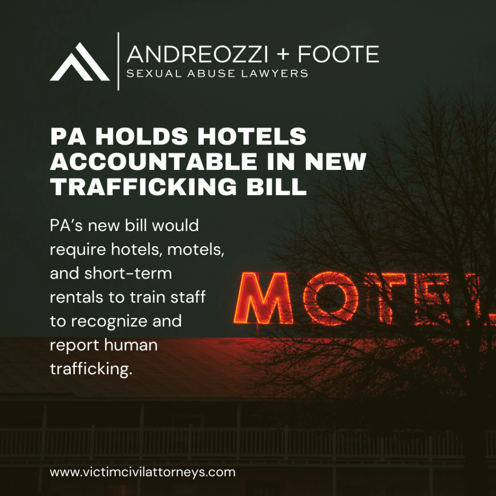 a graphic pf PA Holds Hotels Accountable in New Trafficking Bill
