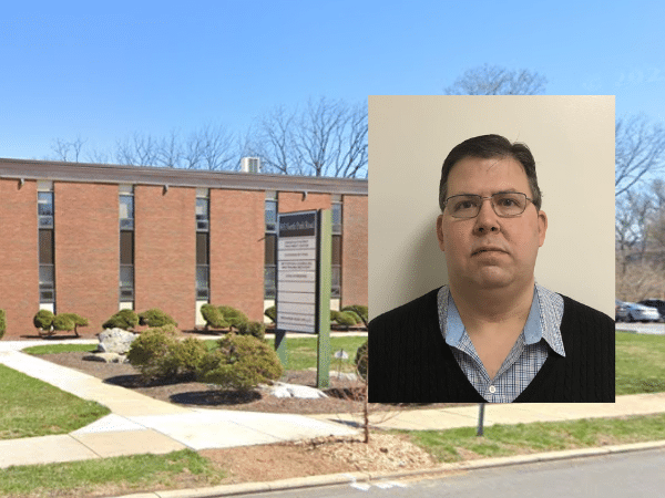 Dr. Jeffrey Leoni, who is now facing alarming allegations involving sexual abuse, overlaid on a photo of Betterview Counseling & Trauma Recovery in Wyomissing, PA, where he purportedly worked at the time of the abuse.