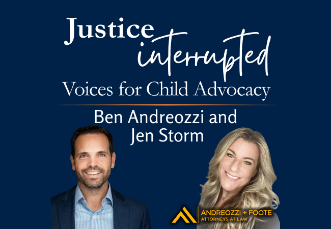 Justice Interrupted: Voices for Child Advocacy debuted October 8th, hosted by Ben Andreozzi, a prominent attorney, and Jennifer Storm, a nationally recognized advocate and author. Together, they shine a light on the systemic failures that leave children unprotected and on the people fighting to change them.