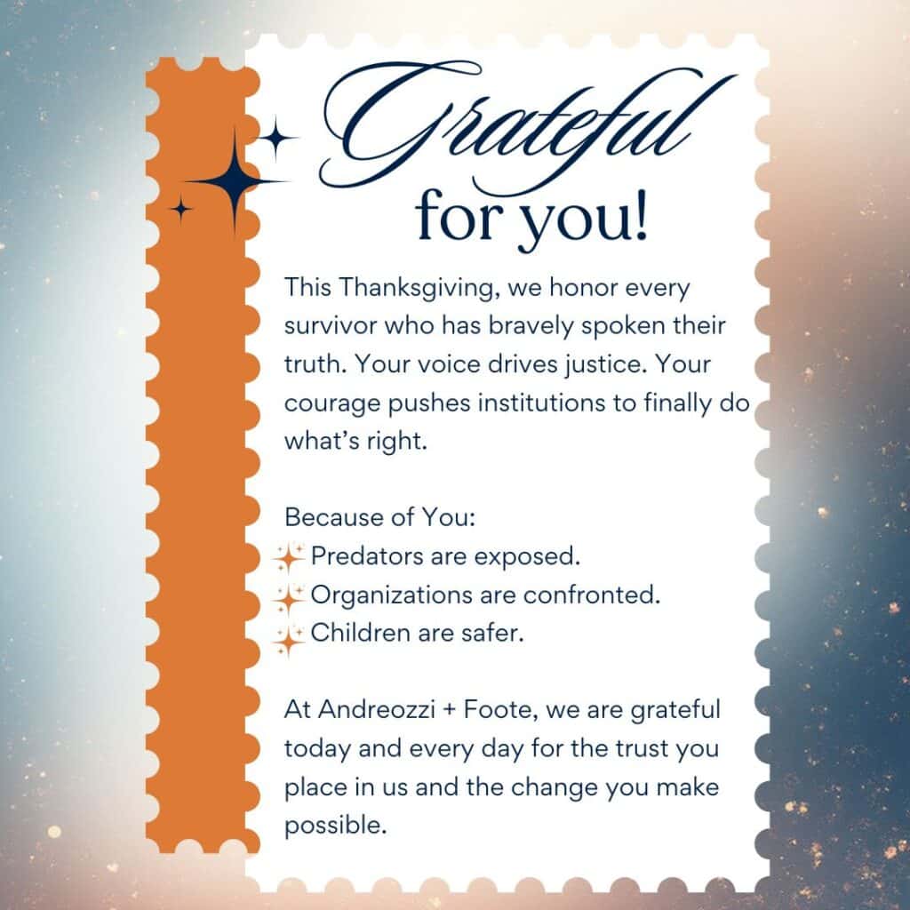 A thanksgiving card for sexual abuse survivors from Andreozzi + Foote