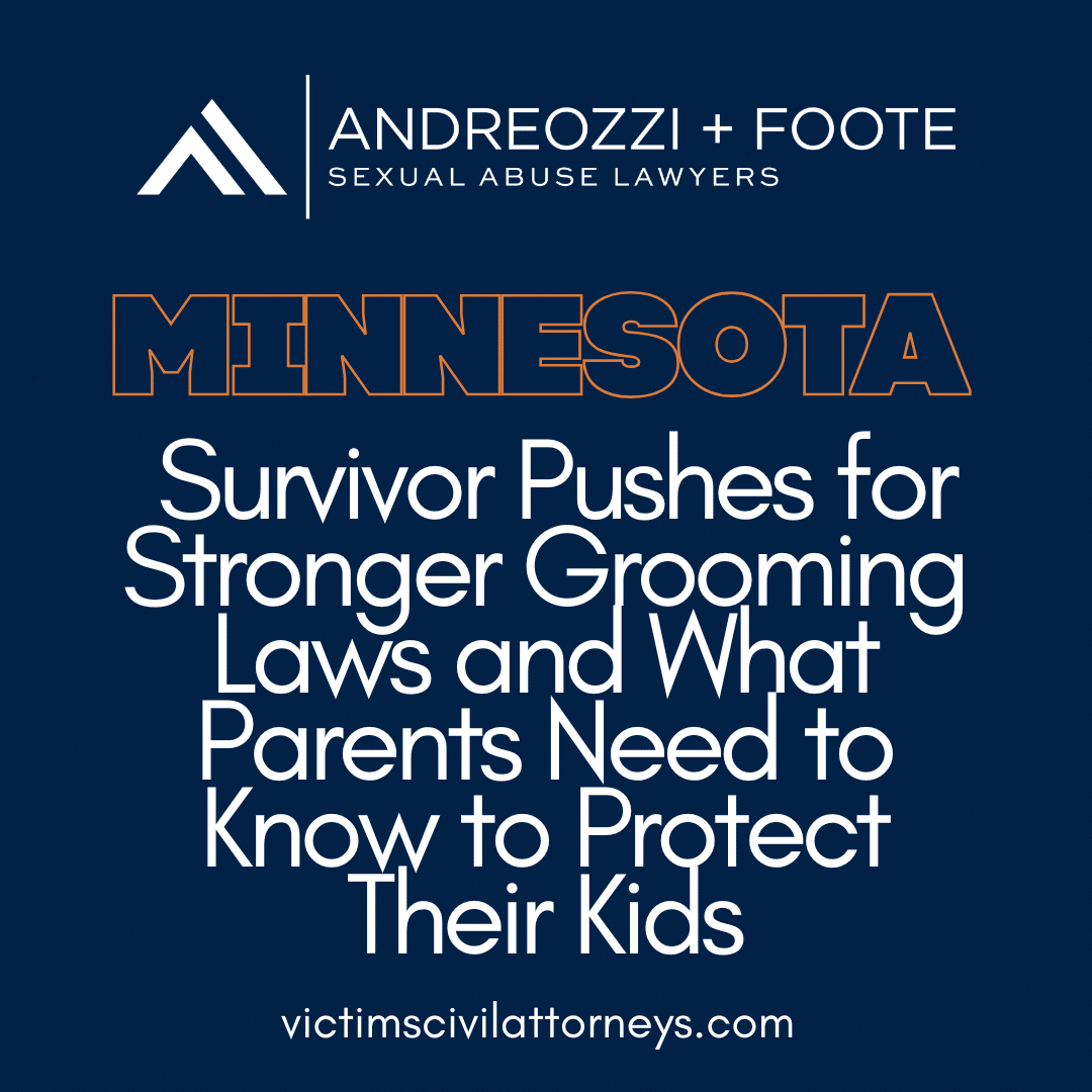 graphgic of Minnesota survivor pushing for parents to protect their kids