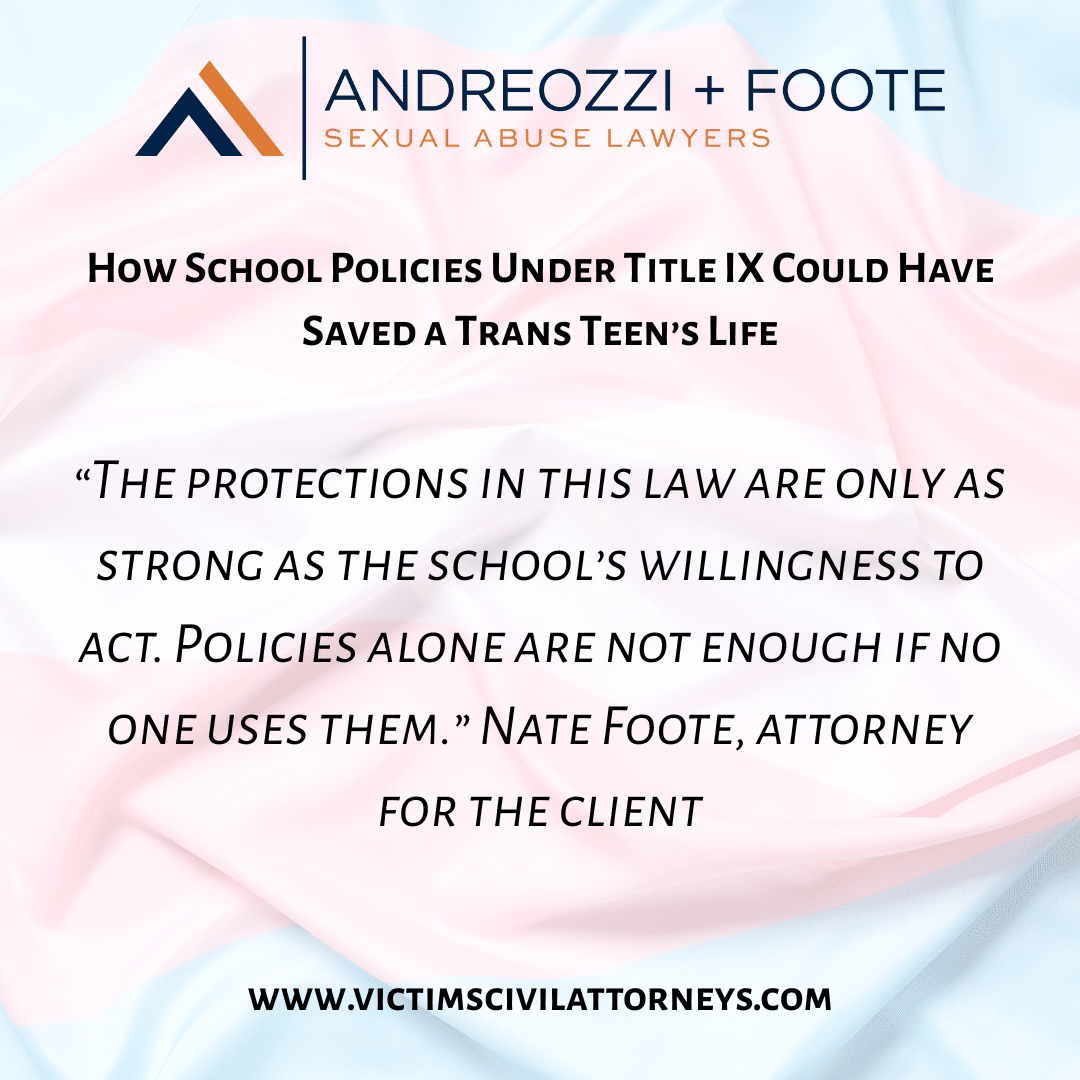 graphic on how title IX school policies could have saved a trans teen