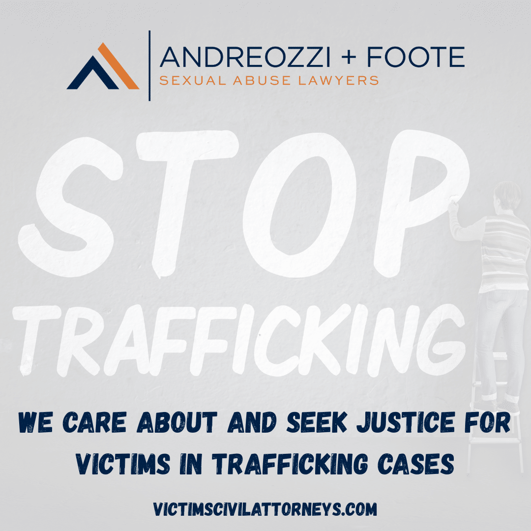 Stop human trafficking awareness graphic
