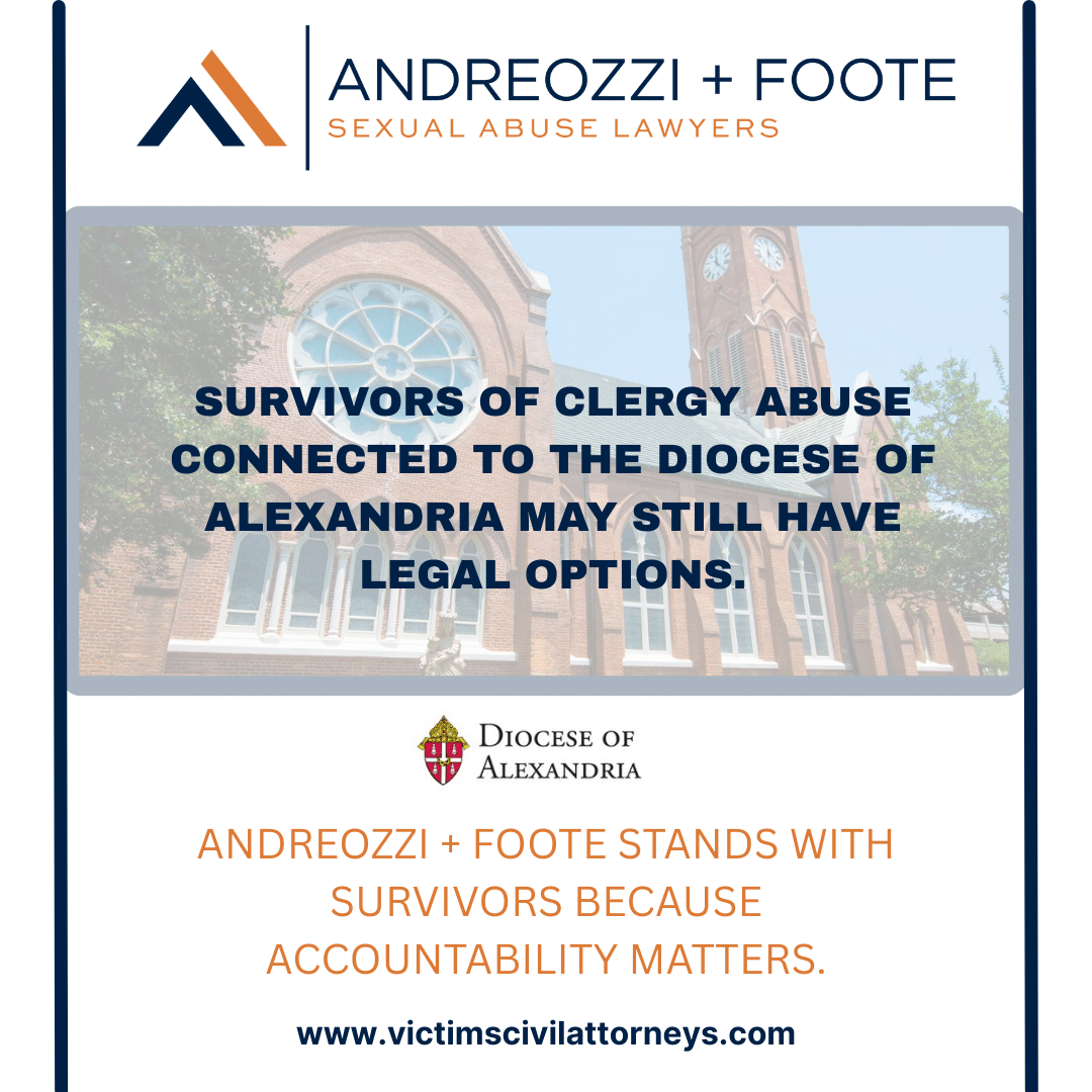 Clergy abuse survivors legal options graphic