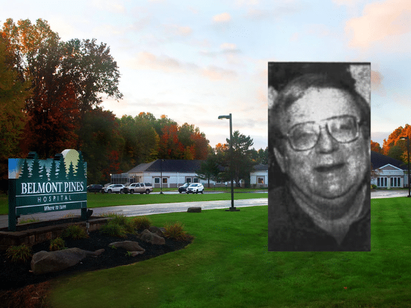 Composite image of Belmont Pines Hospital in Youngstown, Ohio and former physician Dr. Joseph Bethuy