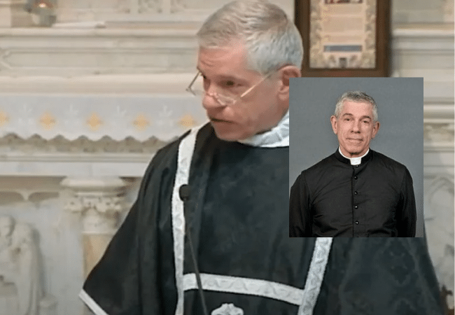Composite image of former Catholic priest Father James W. Jackson, who was sentenced to federal prison for receipt of child pornography.