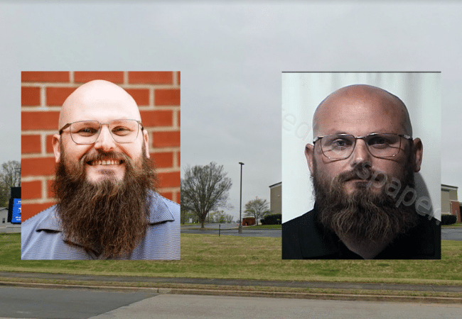 Images of Jeremiah Swaw with Hillcrest Baptist Church in Hopkinsville, Kentucky, in the background.