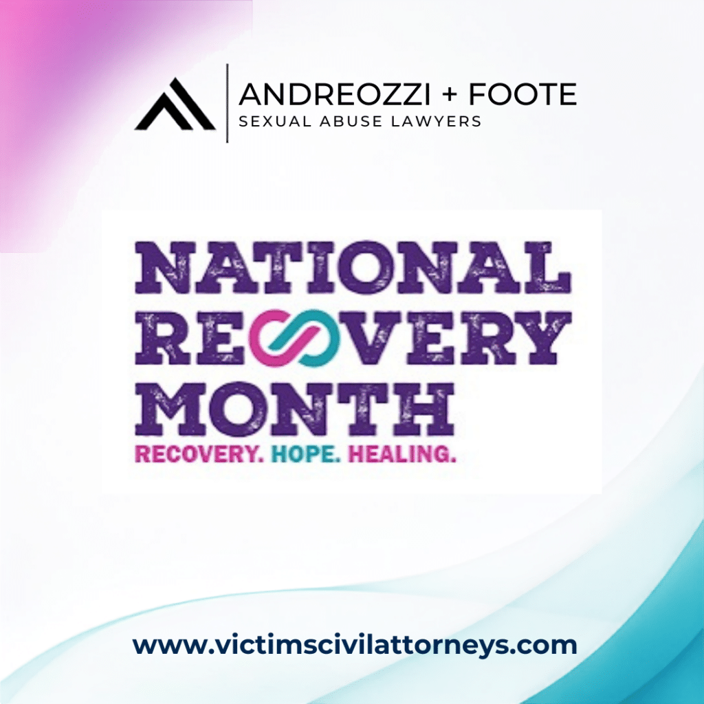 National recovery month graphic- Honors those in recovery.
