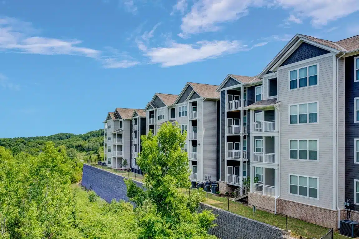 Preserve at Highland Ridge Apartments on Dickerson Pike in Nashville, Tennessee, the site of a recent shooting.